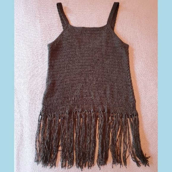 Green Crocheted Boho Tank Top - Picture 3 of 5